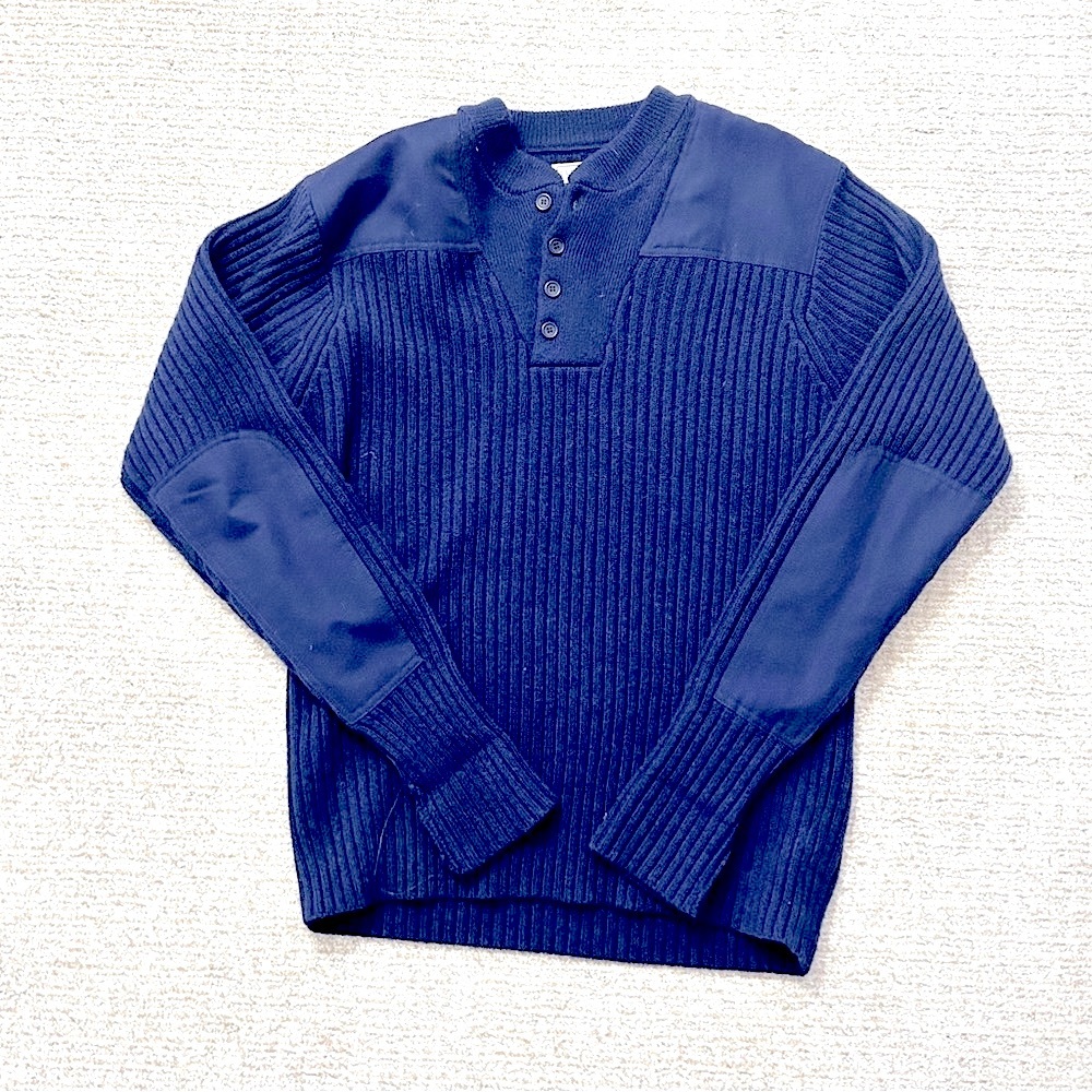 L.L. Bean Commando Henley - Blue/Large